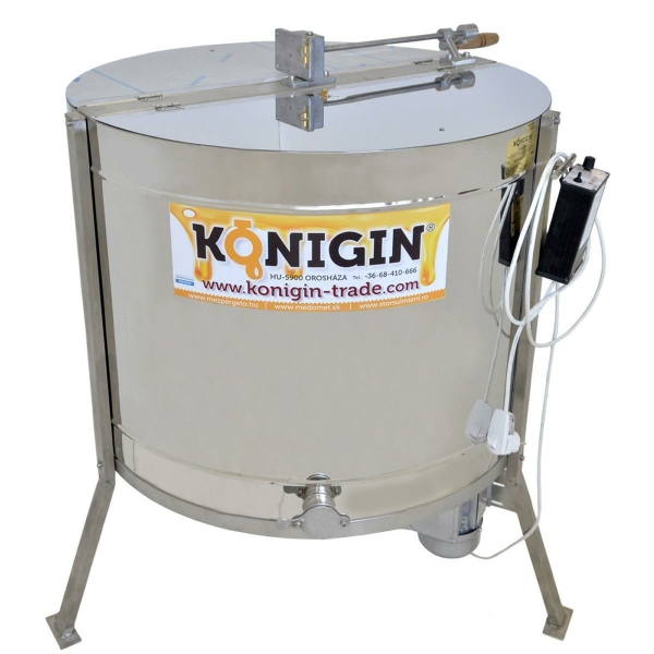 20 frames, 82 cm radial honey extractor, frame height 19 - 23 cm, motor and hand drive