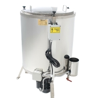 Electrically heated wax melter with centrifuge