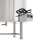 Stainless steel filling container with feet - heated and with agitator 2000 l pinch tap