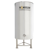 Stainless steel filling container with feet and agitator 1000 l threaded connector