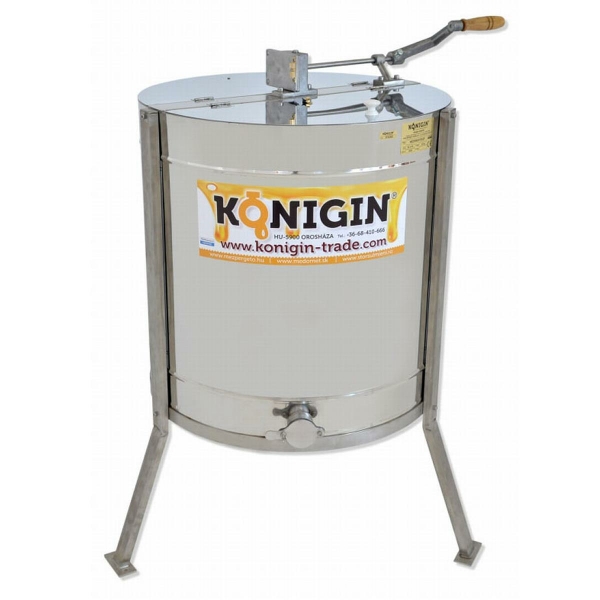 Tangential honey extractor 82 cm with hand drive for 6 frames, frame height up to 27 cm