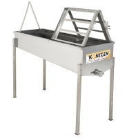Stainless steel uncapping table 125 cm - 4 workstations -...