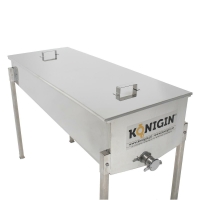 Stainless steel uncapping table 125 cm - 4 workstations - 1 frames hanger