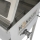 RVS afdektafel 125 cm - 4 werkplekken - 1 onderstelhanger