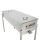 RVS afdektafel 125 cm - 4 werkplekken - 1 onderstelhanger
