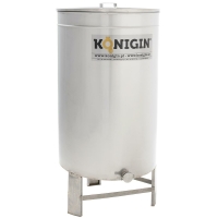 Stainless steel filling container with feet 500 l pinch tap