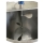 Stainless steel filling container with feet - heated and with agitator 800 l pinch tap