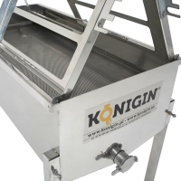 Stainless steel uncapping table 125 cm - 4 workstations - 1 frames hanger without lid