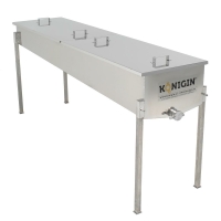 Stainless steel uncapping table 125 cm - 4 workstations - 1 frames hanger without lid